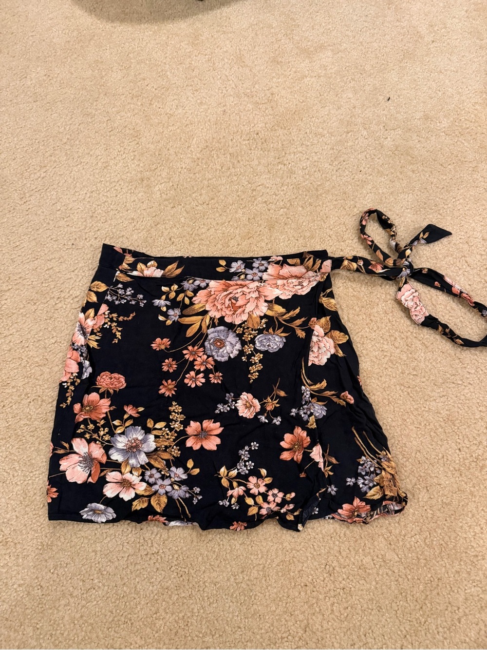 American Eagle floral wrap skirt